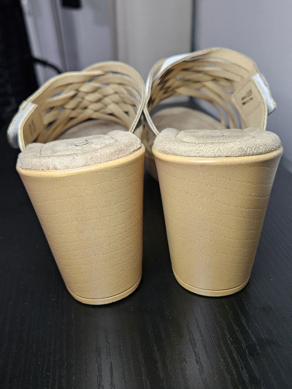 CL by Laundry adjustable Woven Strappy Block Heel Comfy Women's Sandals Size 8.5 - Picture 5 of 10